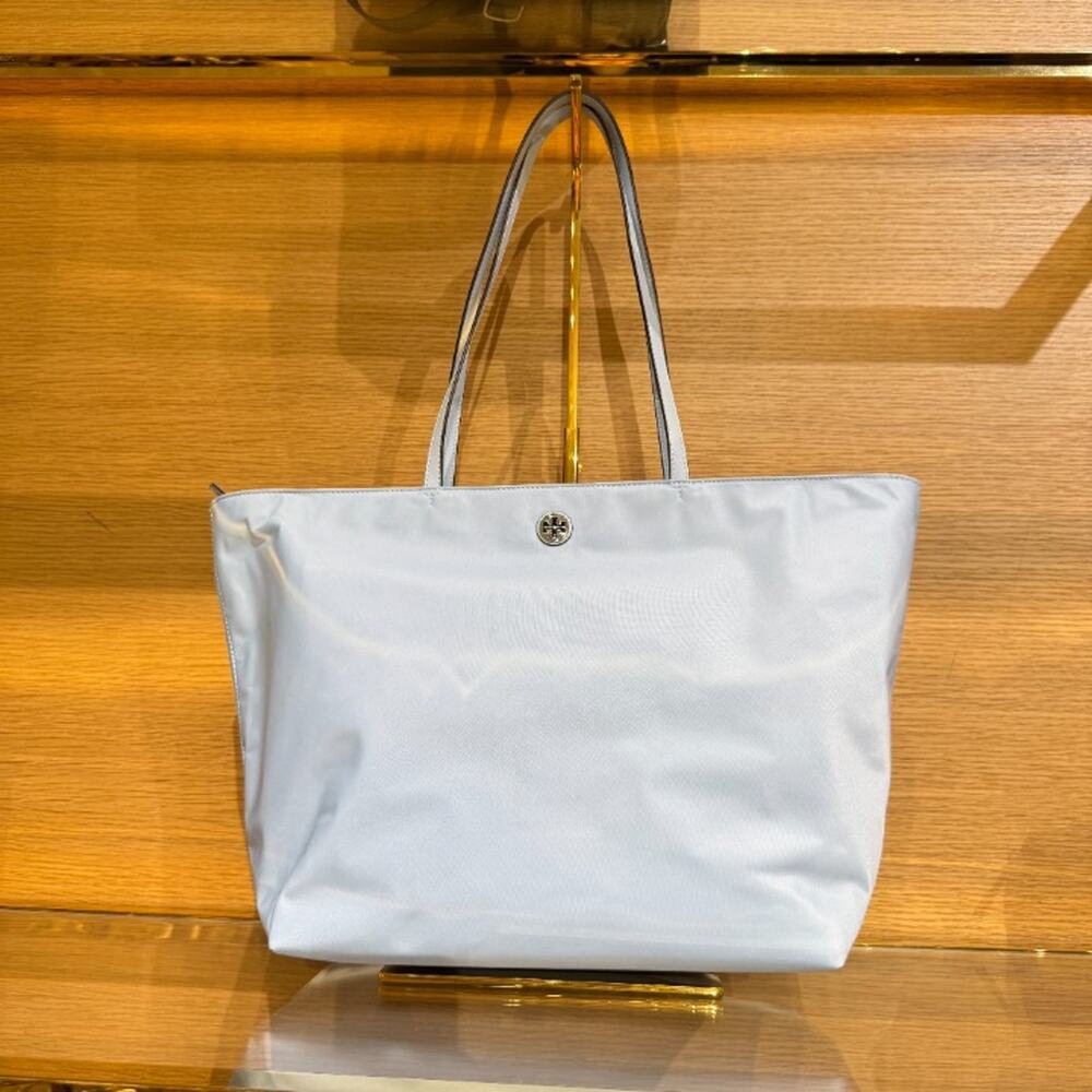 Tory Burch Nylon Large Tote 166469 Morning Blue $300